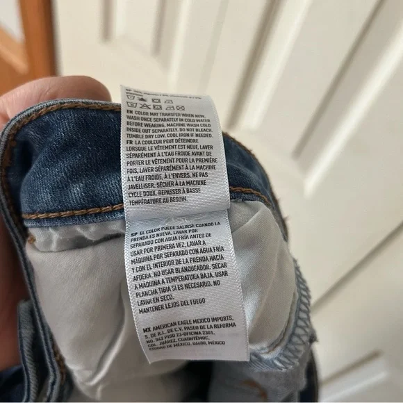 American Eagle Outfitters Blue Skinny Distressed Jeans - Picture 6 of 7